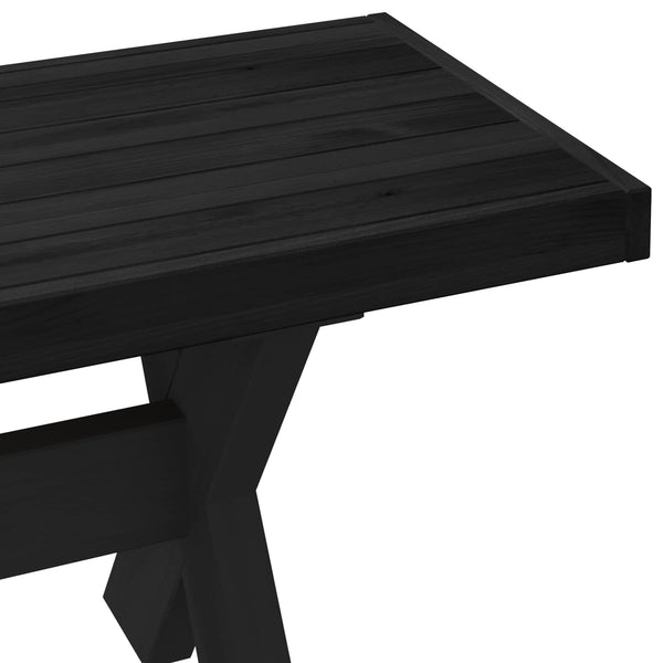 Ruokapenkki NOAIN 120 x 41 x 45 cm Massiivimänty Musta