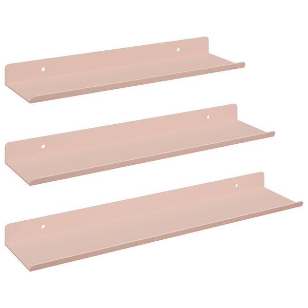 Kelluva hylly 3 kpl Pinkki 40 x 9 x 2,5 cm Teräs