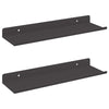 Kelluva hylly 2 kpl Musta 30 x 9 x 2,5 cm Teräs
