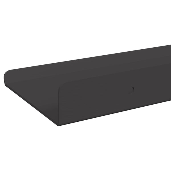Kelluva hylly 2 kpl Musta 30 x 9 x 2,5 cm Teräs