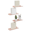 Kelluva hylly 4 kpl Pinkki 30 x 9 x 2,5 cm Teräs