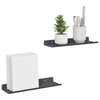 Kelluva hylly 2 kpl Antrasiitti 30 x 9 x 2,5 cm Teräs