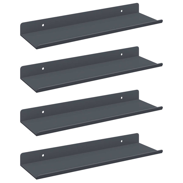 Kelluva hylly 4 kpl Antrasiitti 30 x 9 x 2,5 cm Teräs