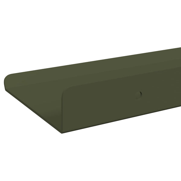 Kelluva hylly 2 kpl Oliivivihreä 30 x 9 x 2,5 cm Teräs