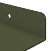 Kelluva hylly 2 kpl Oliivivihreä 40 x 9 x 2,5 cm Teräs