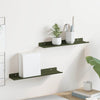 Kelluva hylly 2 kpl Oliivivihreä 40 x 9 x 2,5 cm Teräs