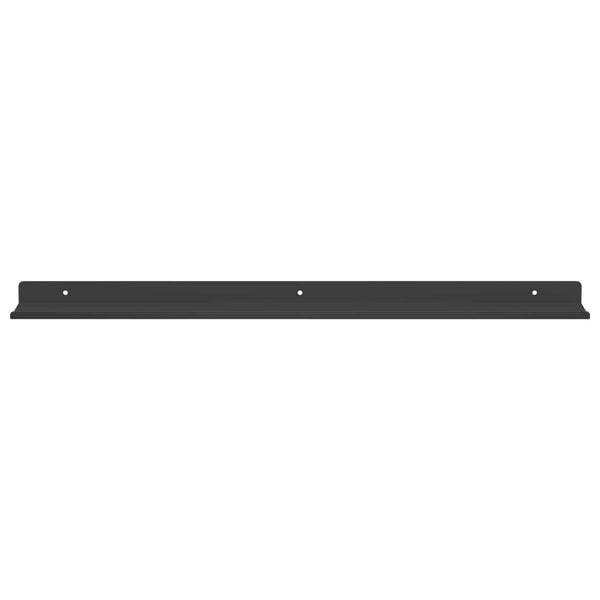 Kelluva hylly 2 kpl Musta 60 x 8,5 x 2,5 cm Teräs