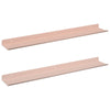Kelluva hylly 2 kpl Pinkki 60 x 8,5 x 2,5 cm Teräs