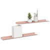 Kelluva hylly 2 kpl Pinkki 60 x 8,5 x 2,5 cm Teräs