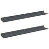Kelluva hylly 2 kpl Antrasiitti 60 x 8,5 x 2,5 cm Teräs