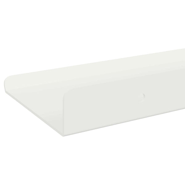 Kelluva hylly 2 kpl Valkoinen 60 x 8,5 x 2,5 cm Teräs