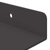 Kelluva hylly 2 kpl Musta 80 x 9 x 2,5 cm Teräs