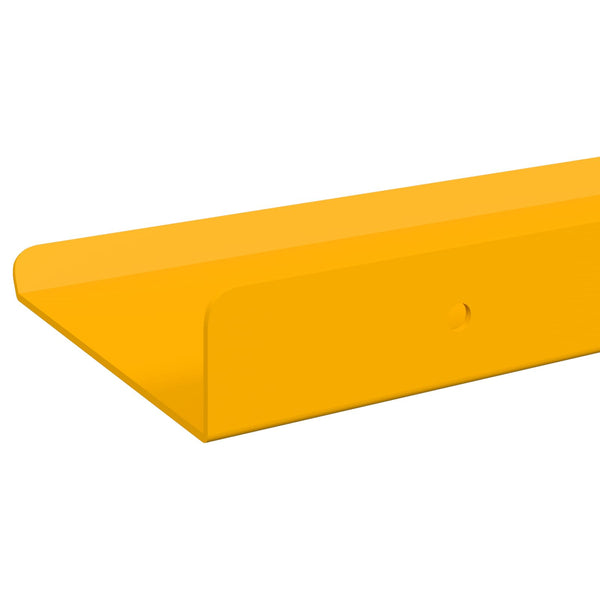 Kelluva hylly 4 kpl Sinappikeltainen 80 x 9 x 2,5 cm Teräs