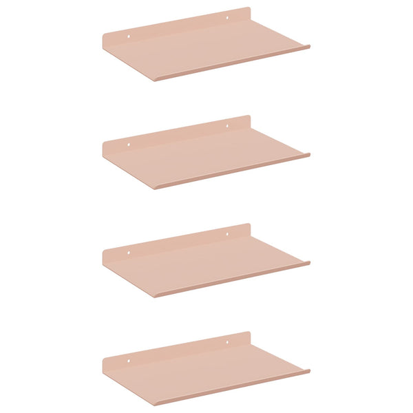 Kelluva hylly 4 kpl Pinkki 30 x 18 x 2,5 cm Teräs