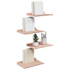 Kelluva hylly 4 kpl Pinkki 30 x 18 x 2,5 cm Teräs
