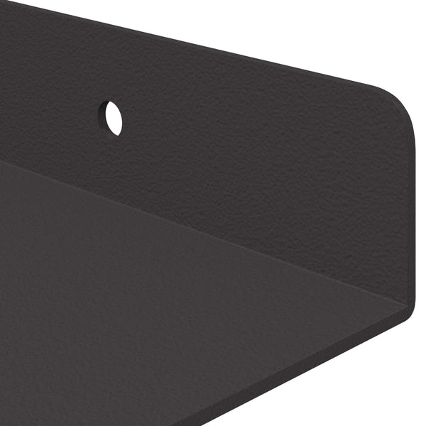 Kelluva hylly 4 kpl Musta 80 x 18 x 2,5 cm Teräs
