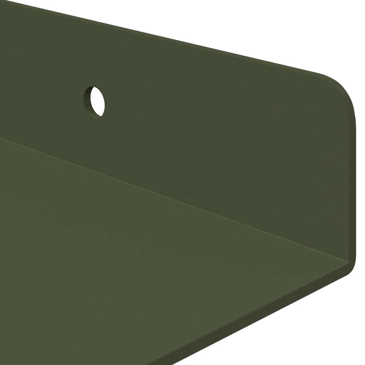 Kelluva hylly 2 kpl Oliivivihreä 80 x 18 x 2,5 cm Teräs