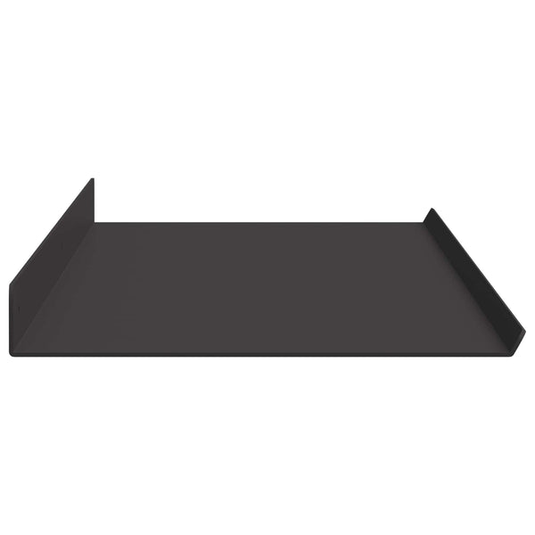 Kelluva hylly 2 kpl Musta 100 x 18 x 2,5 cm Teräs