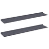 Kelluva hylly 2 kpl Antrasiitti 100 x 18 x 2,5 cm Teräs