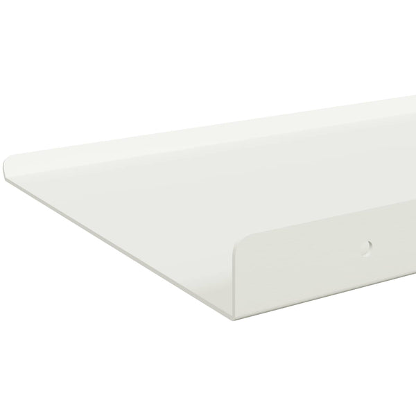 Kelluva hylly 2 kpl Valkoinen 100 x 18 x 2,5 cm Teräs