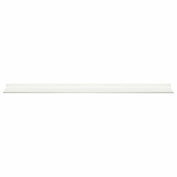 Kelluva hylly 2 kpl Valkoinen 100 x 18 x 2,5 cm Teräs