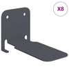 Näkymätön kelluva hylly 8 kpl Antrasiitti 6 x 11 x 6,5 cm