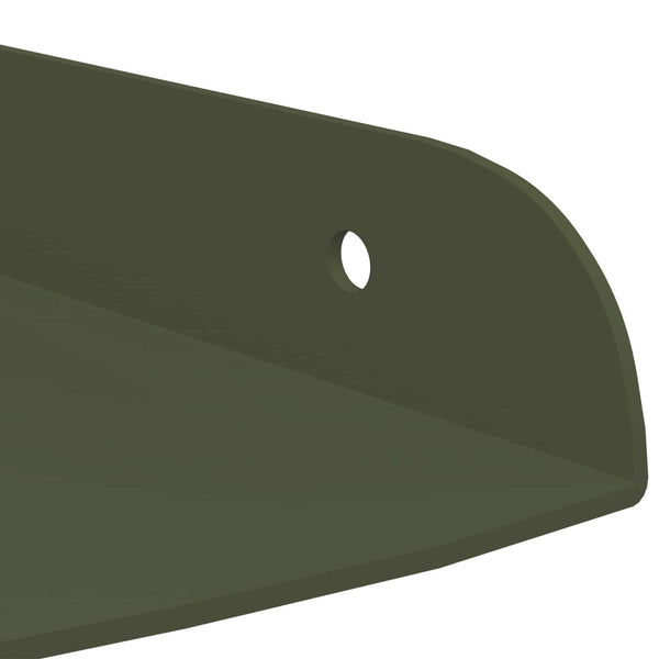Kulma Kelluva Hylly 4 kpl Oliivivihreä 15 x 15 x 2 cm