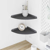 Kulma Kelluva Hylly 2 kpl Antrasiitti 24 x 24 x 2 cm