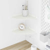 Kulma Kelluva Hylly 2 kpl Valkoinen 24 x 24 x 2 cm