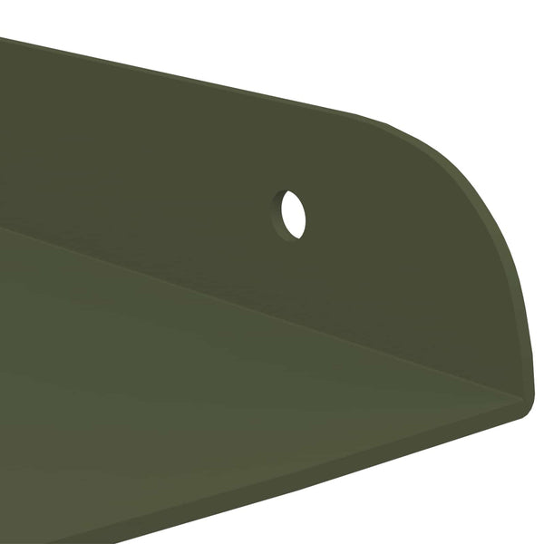 Kulma Kelluva Hylly 4 kpl Oliivinvihreä 30 x 30 x 2 cm