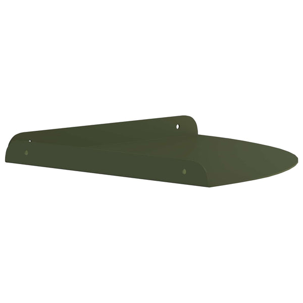 Kulma Kelluva Hylly 4 kpl Oliivinvihreä 30 x 30 x 2 cm