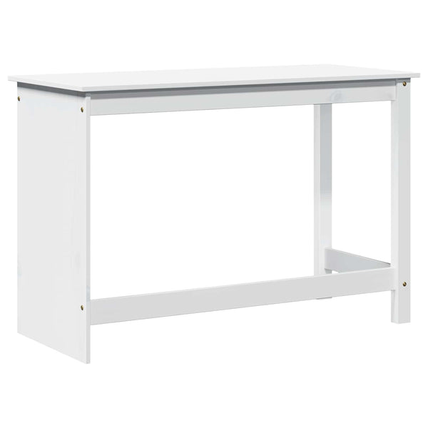 Pöytä Valkoinen 112 x 50 x 75 cm Massiivinen mänty