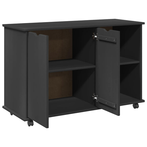 Rullaava kaappi Harmaa 100 x 39 x 65,5 cm Massiivinen mänty