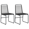 Puutarhatuolit 2 pcs Musta 48 x 55 x 89,5 cm Rottinki