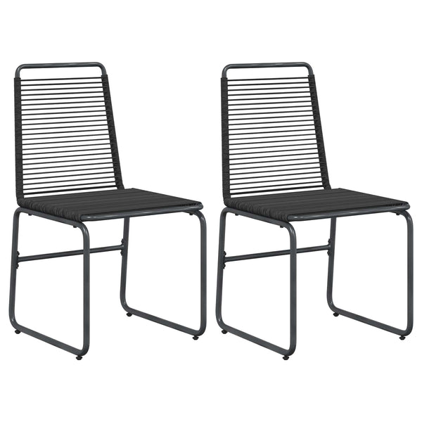 Puutarhatuolit 2 pcs Musta 48 x 55 x 89,5 cm Rottinki