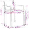 Puutarhatuolit 2 pcs Musta ja antrasiitti 53,5 x 59 x 77 cm