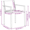 Puutarhatuolit 2 pcs Musta ja antrasiitti 53,5 x 59 x 77 cm