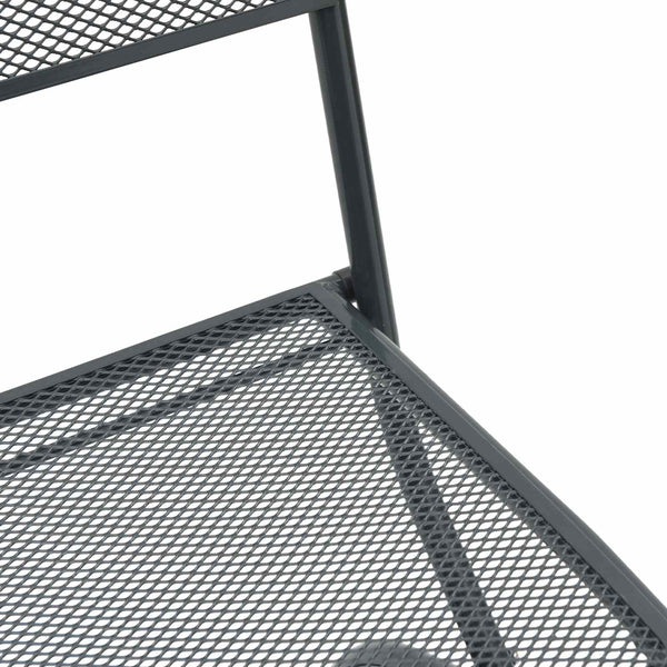 Puutarhatuolit 2 pcs Antrasiitti 52,5 x 46 x 82 cm Rauta