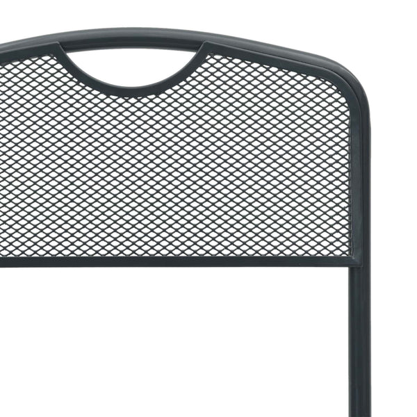 Puutarhatuolit 2 pcs Antrasiitti 52,5 x 46 x 82 cm Rauta