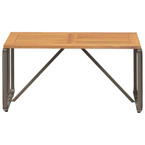 Ulkopöytä Harmaa ja ruskea 80 x 40 x 40 cm polyrottinki
