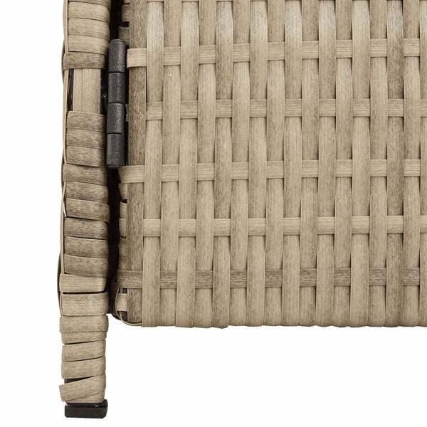 Kaappi hyllyllä Beige 70 x 50 x 87 cm Polyesteri ja Roly Rattat