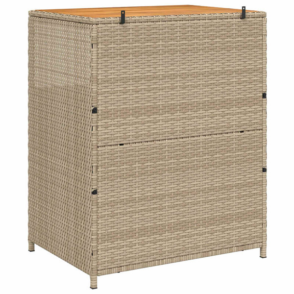 Kaappi hyllyllä Beige 70 x 50 x 87 cm Polyesteri ja Roly Rattat