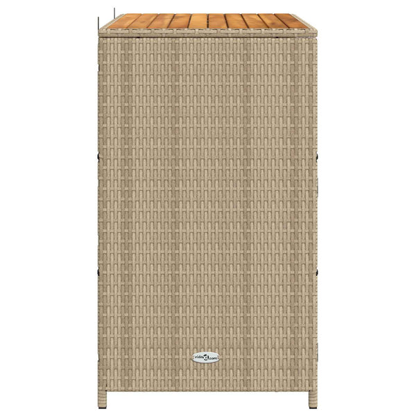 Kaappi hyllyllä Beige 70 x 50 x 87 cm Polyesteri ja Roly Rattat