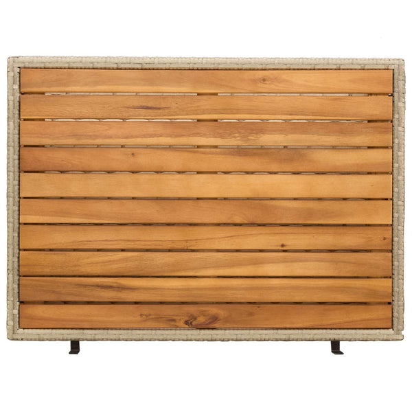 Kaappi hyllyllä Beige 70 x 50 x 87 cm Polyesteri ja Roly Rattat
