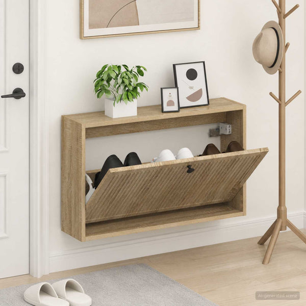 Seinälle asennettava kenkäkaappi EDE 71 x 17 x 43 cm