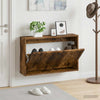 Seinälle asennettava kenkäkaappi EDE 71 x 17 x 43 cm Savutammi