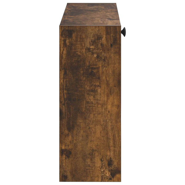 Seinälle asennettava kenkäkaappi EDE 71 x 17 x 43 cm Savutammi