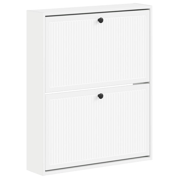 Seinälle asennettava kenkäkaappi EDE 71 x 17 x 86 cm valkoinen