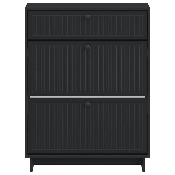 Kenkäkaappi EDE 78 x 24 x 103 cm Tekninen puu Musta