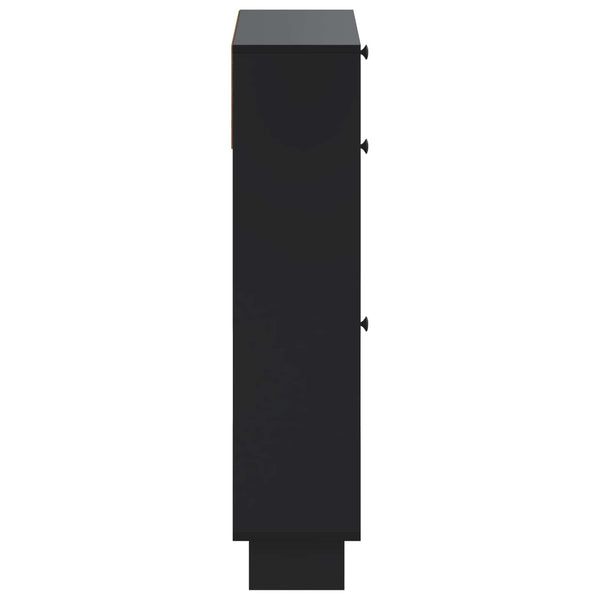 Kenkäkaappi EDE 78 x 24 x 103 cm Tekninen puu Musta
